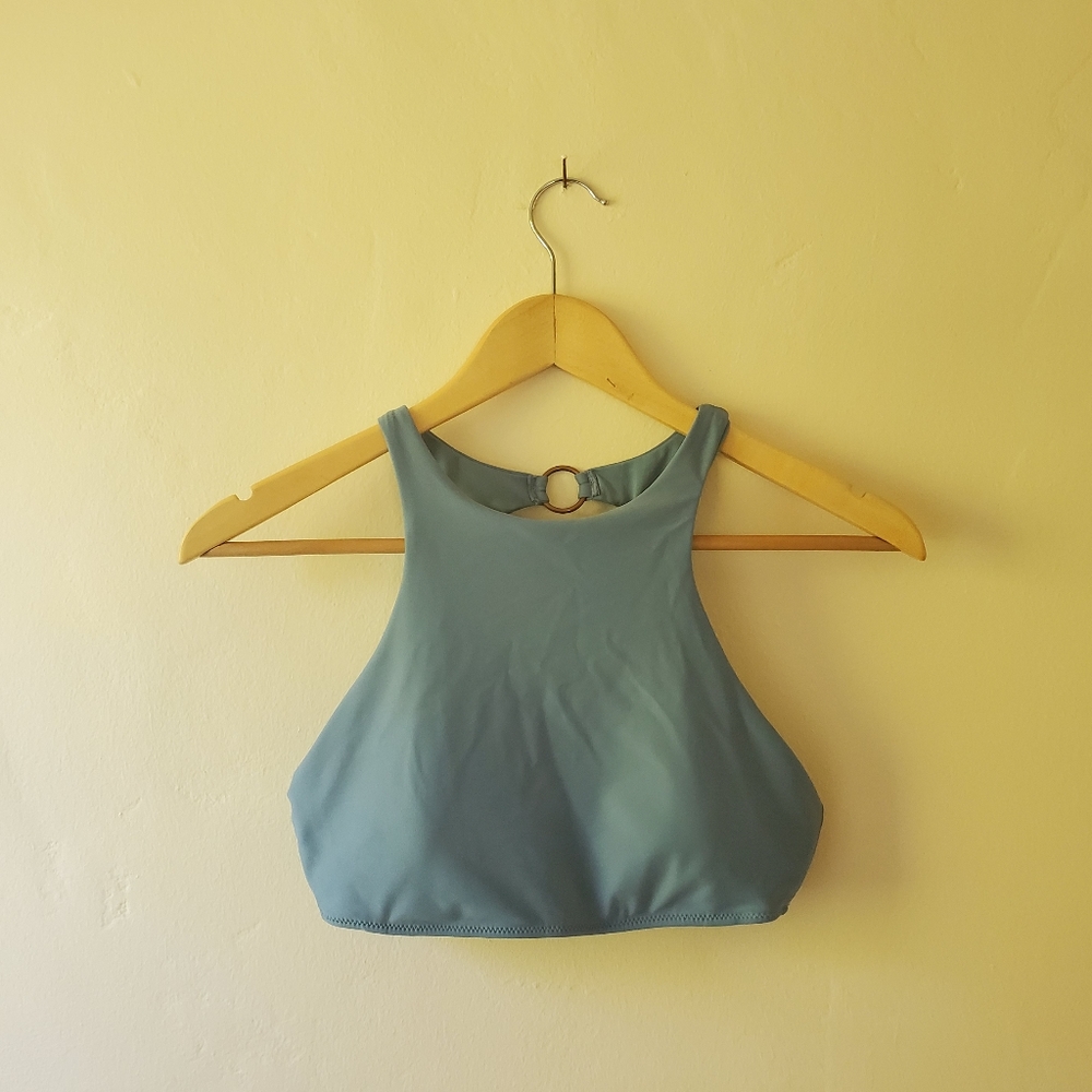 Aerie Blue Crop Bikini Top, M